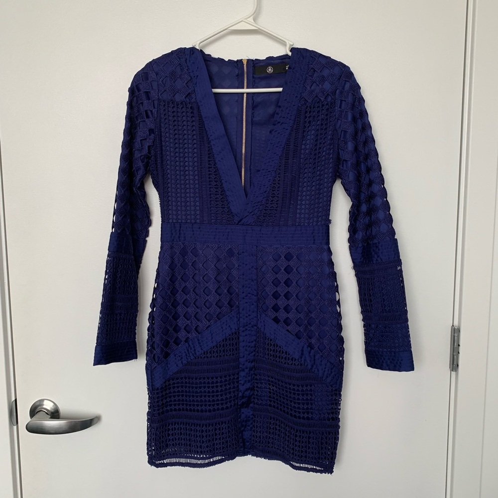 V-Neck Long Sleeve Dress